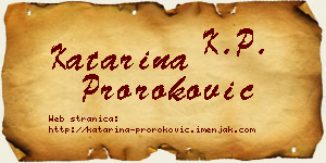 Katarina Proroković vizit kartica
